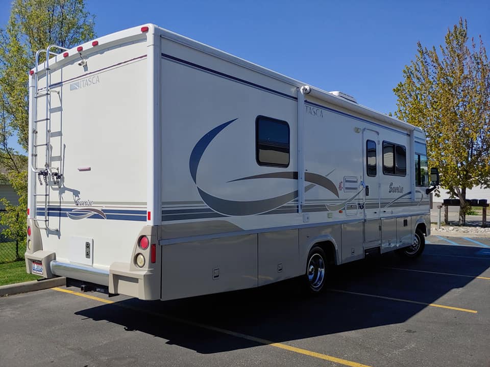 Clean parked RV